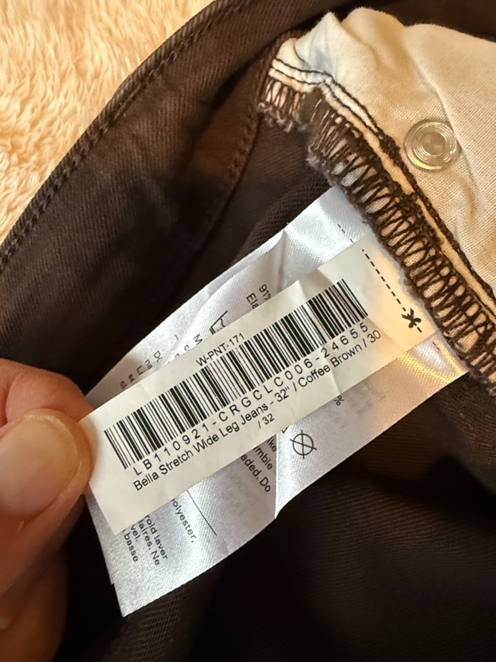 Quince, Women’s Bella Stretch Wide Leg Jeans in Coffee Brown, Size 30 - Picture 4 of 4